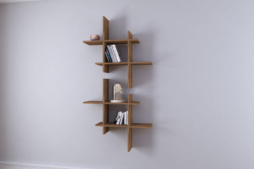 Scaffale da muro Bend Noce