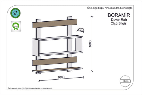 Scaffale da muro Boramir Bianco (1)