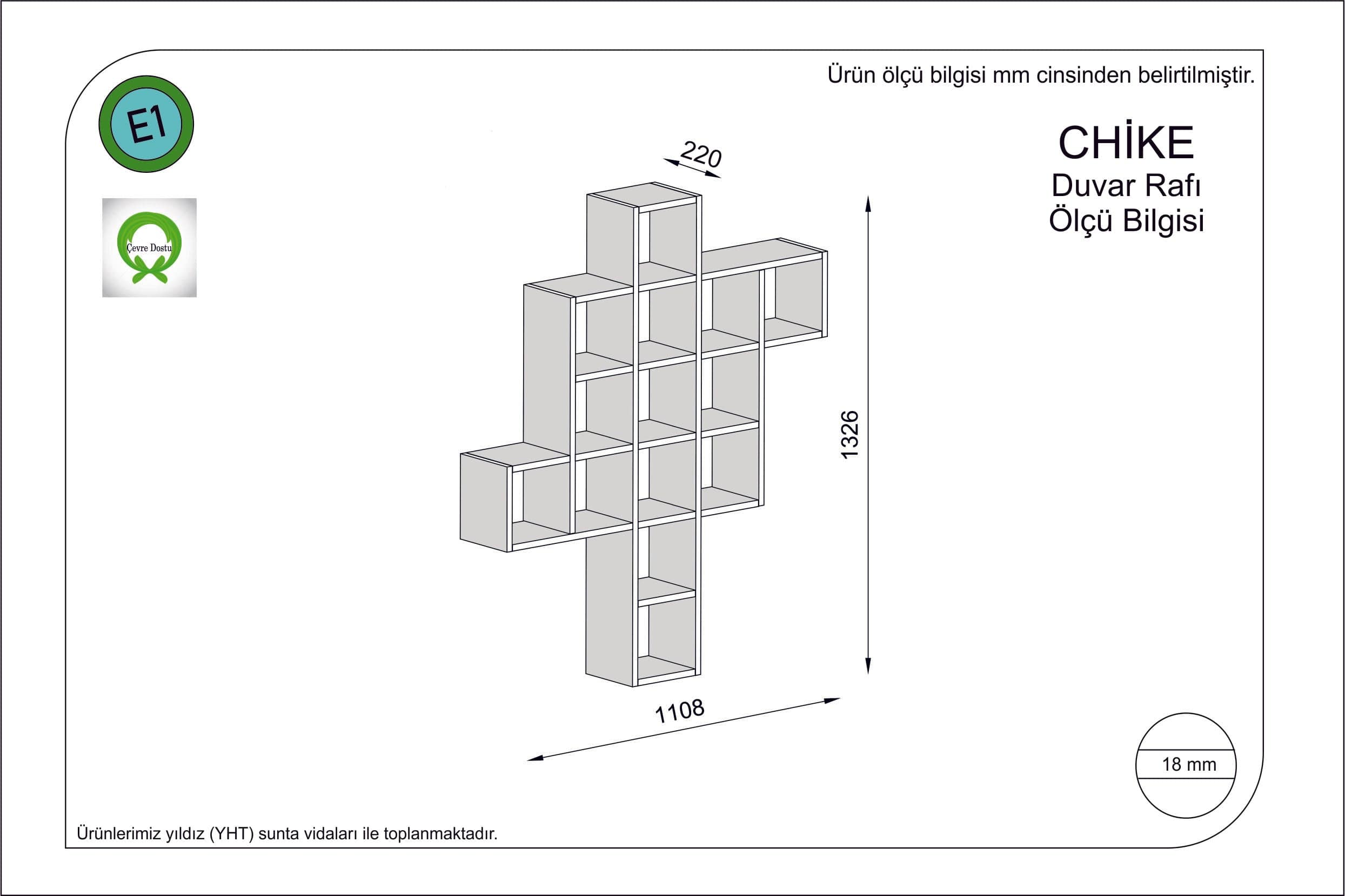 Scaffale da muro Chike Giallo (1)