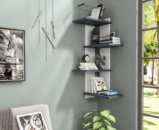 Scaffale da muro Corner Grigio