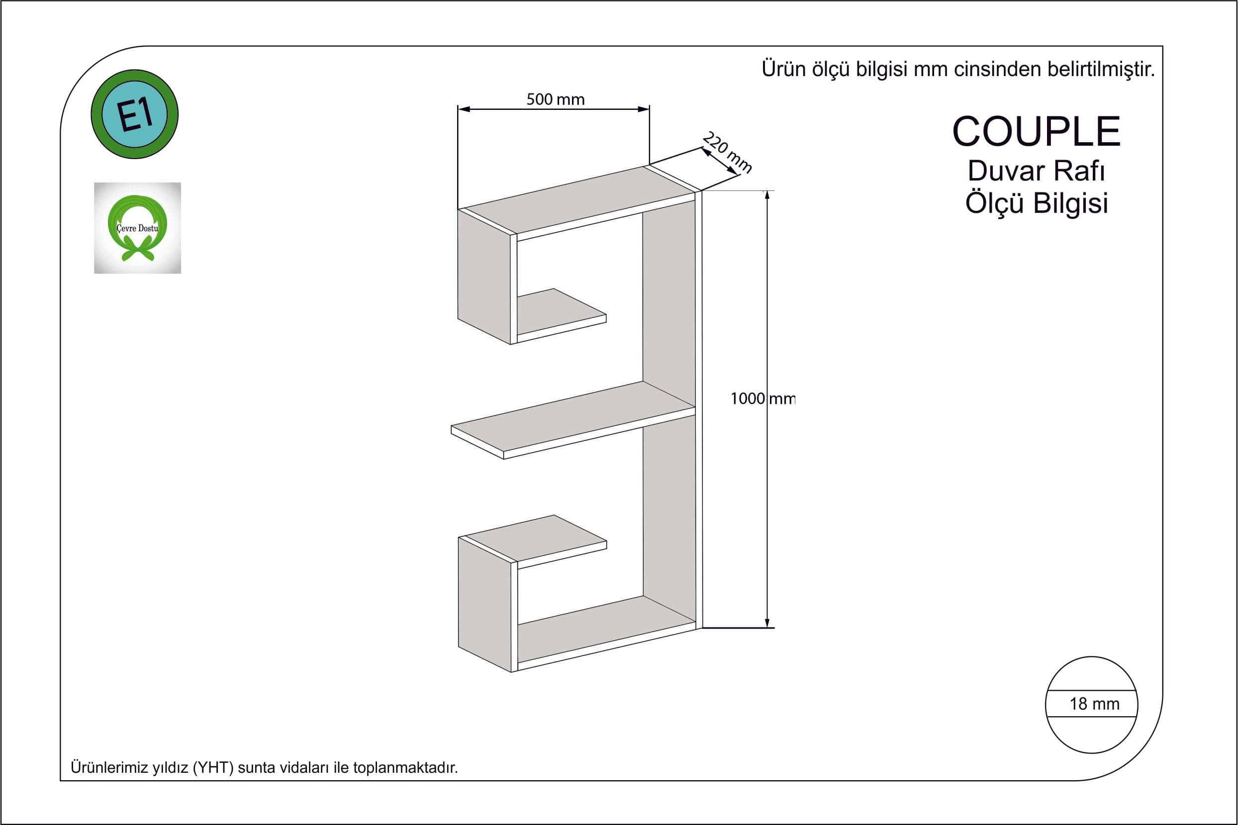 Scaffale da muro Couple Quercia (1)