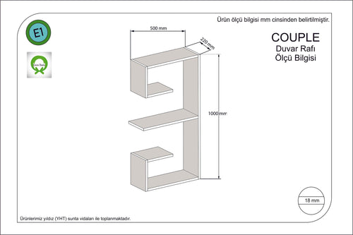 Scaffale da muro Couple Quercia (1)