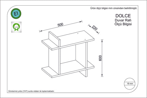Scaffale da muro Dolce Rosso (1)