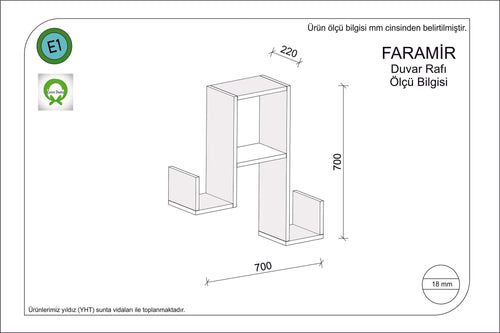 Scaffale da muro Faramir Marrone (1)