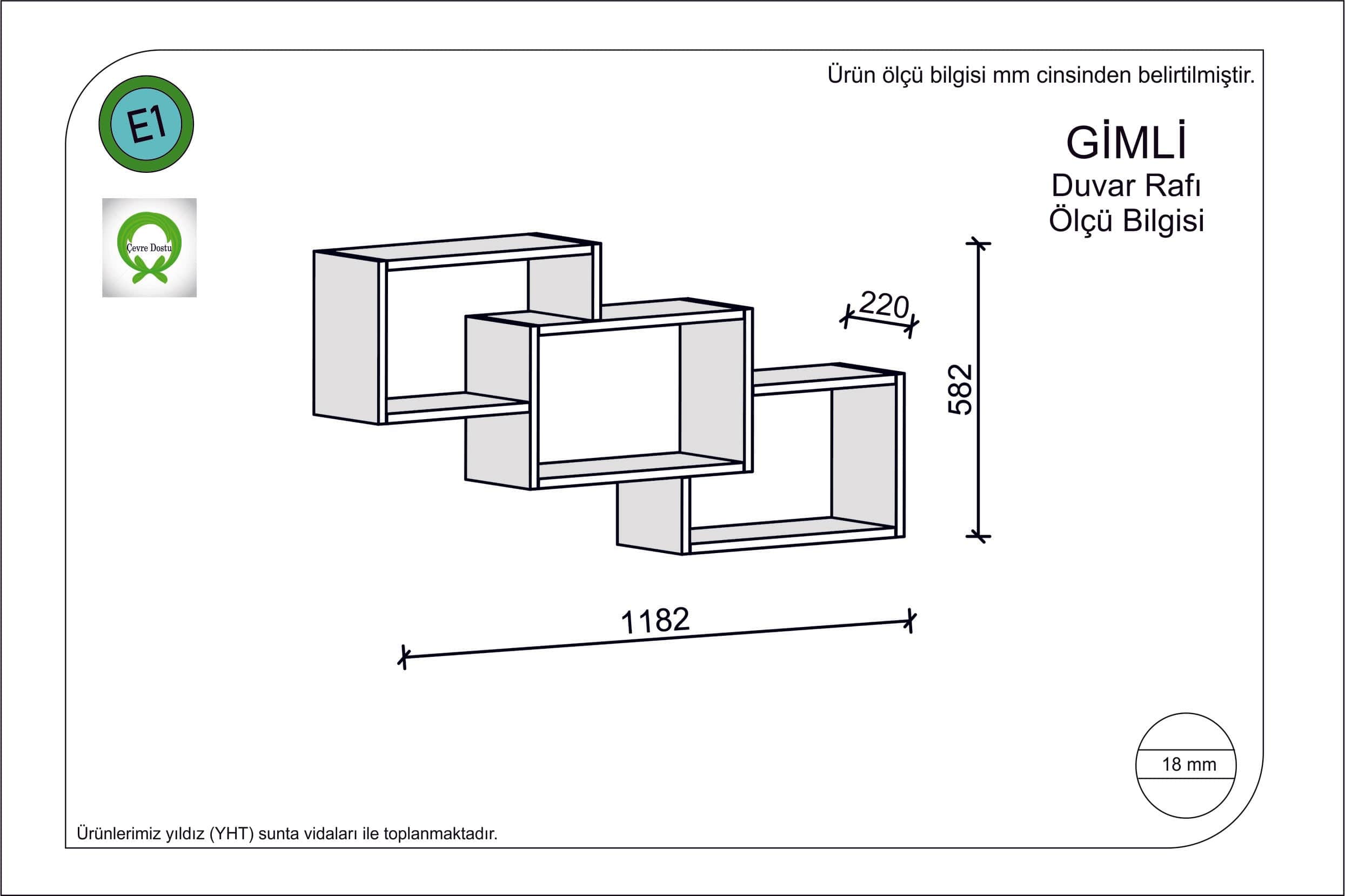 Scaffale da muro Gimli Rosso (1)