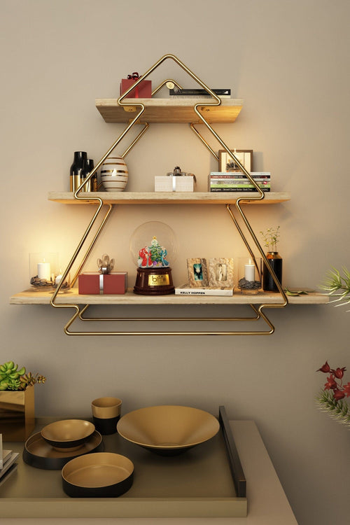 Scaffale da muro Gold Tree Oro