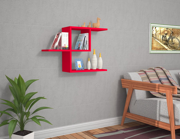 Scaffale da muro Half Rosso