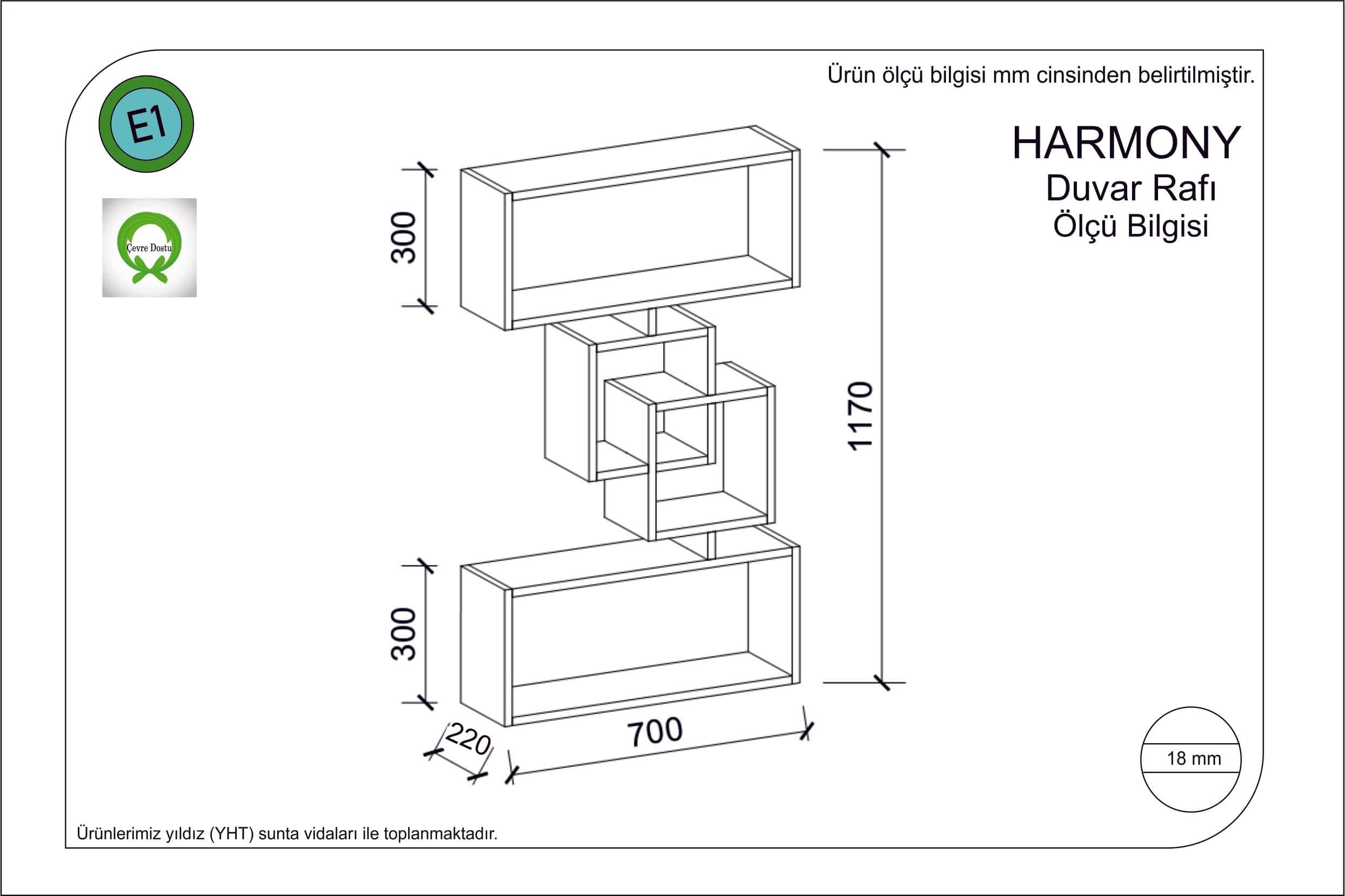 Scaffale da muro Harmony Bianco (1)