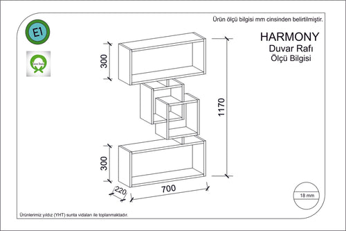 Scaffale da muro Harmony Bianco (1)