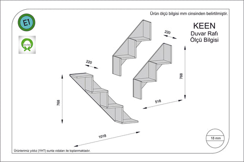Scaffale da muro Keen Bianco (1)