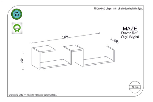 Scaffale da muro Maze Marrone (1)