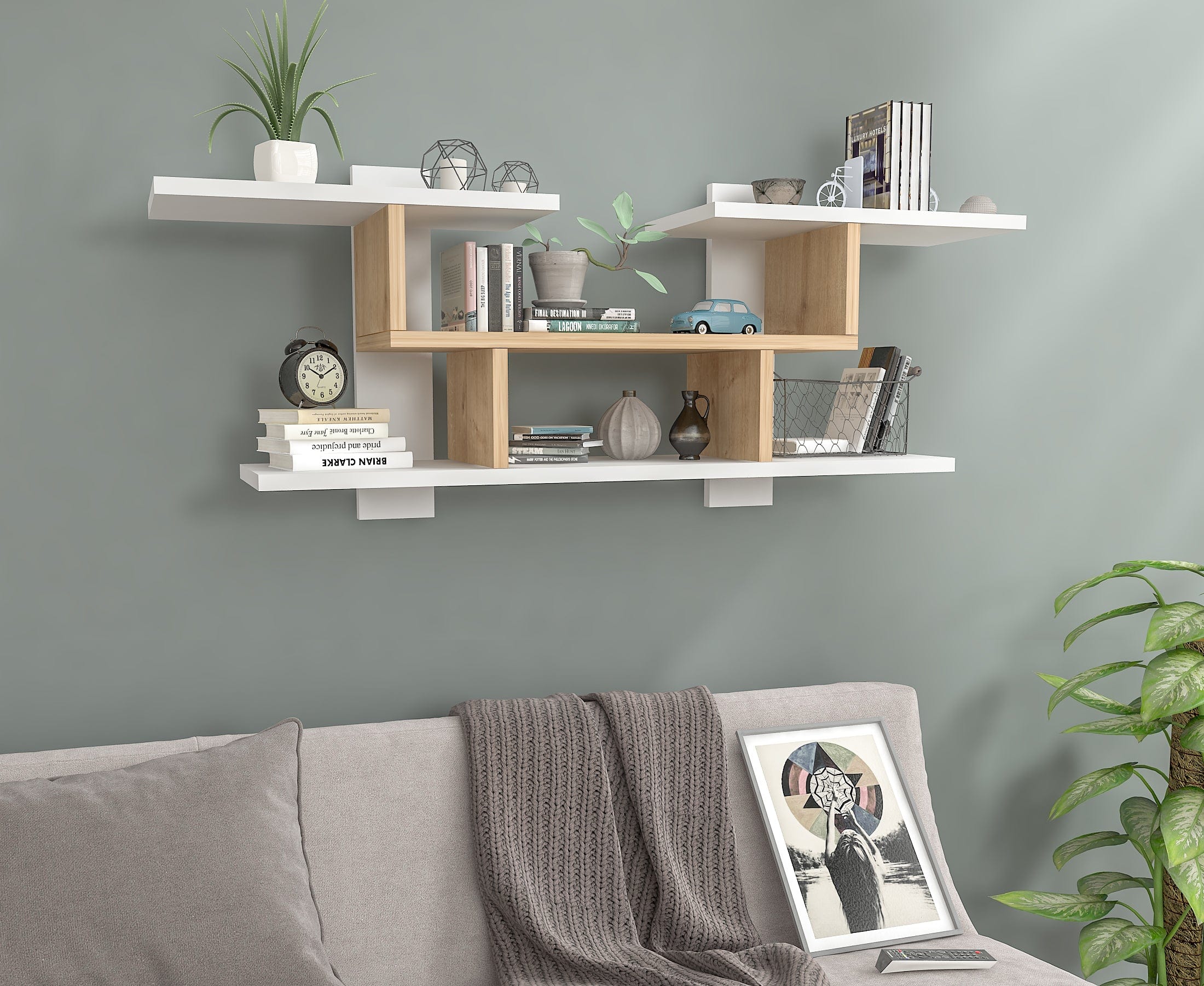 Scaffale da muro Mint Marrone
