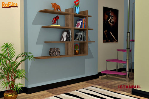 Scaffale da muro Mixed Noce