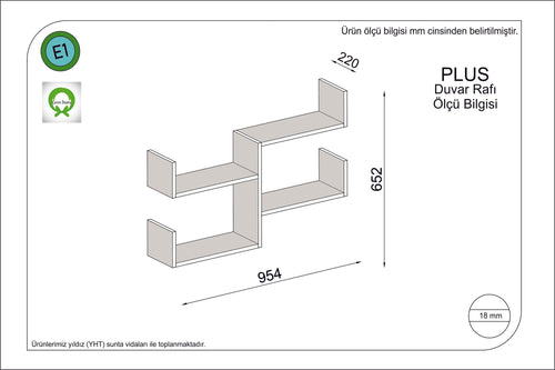 Scaffale da muro Plus Marrone (1)