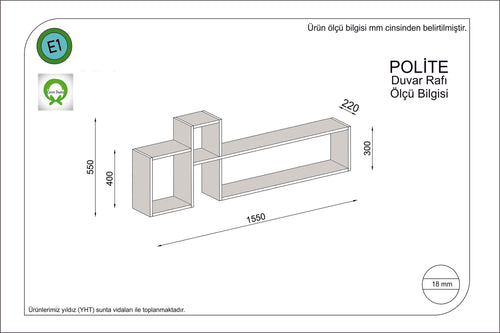 Scaffale da muro Polite Noce (1)