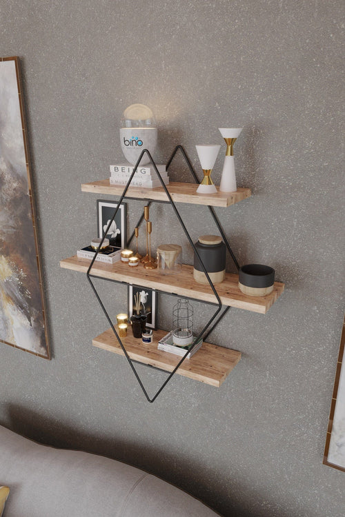 Scaffale da muro Prism Nero (1)