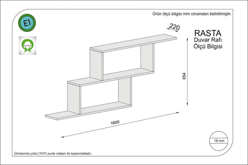 Scaffale da muro Rasta Marrone (1)