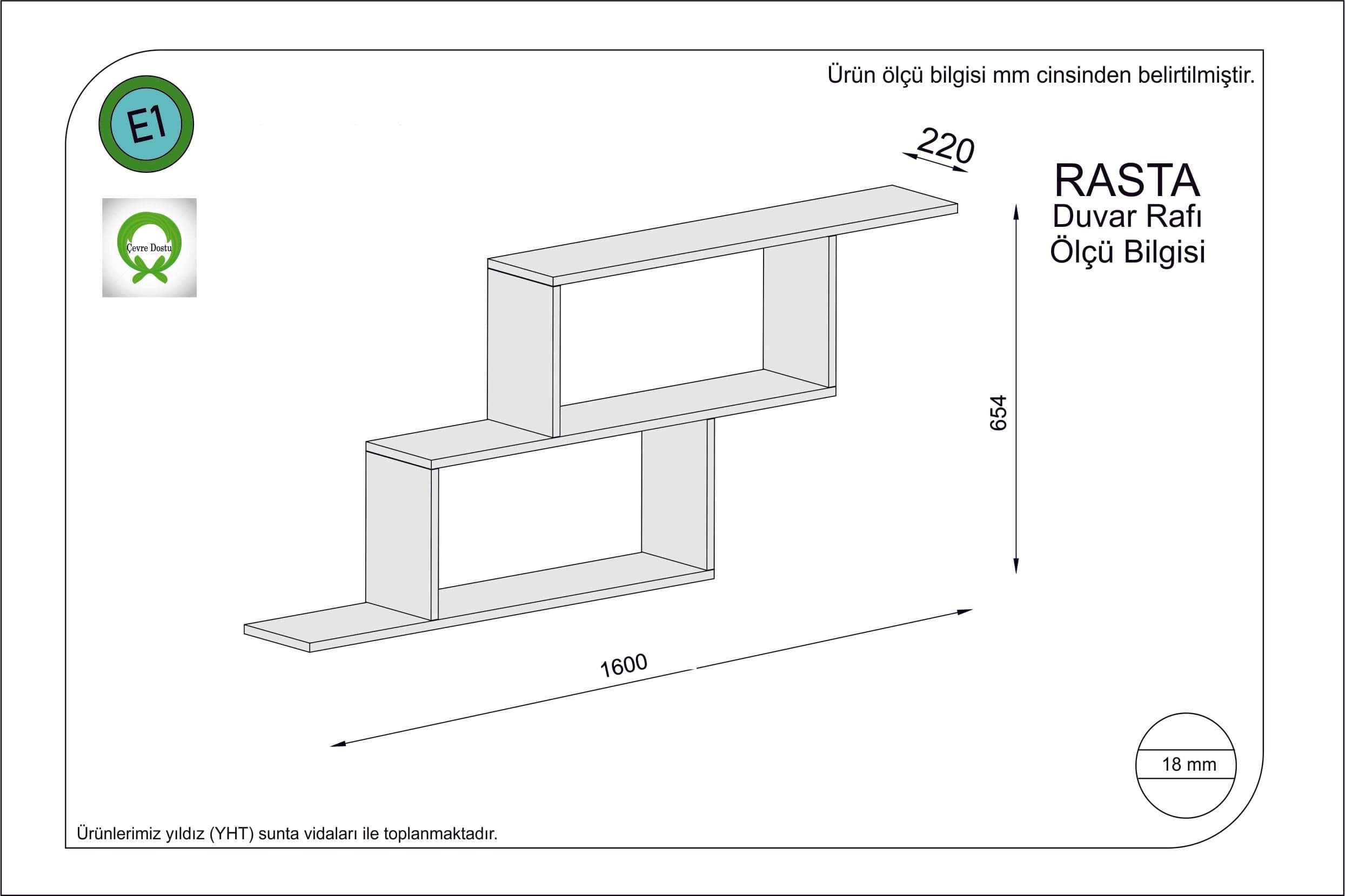 Scaffale da muro Rasta Rosso (1)