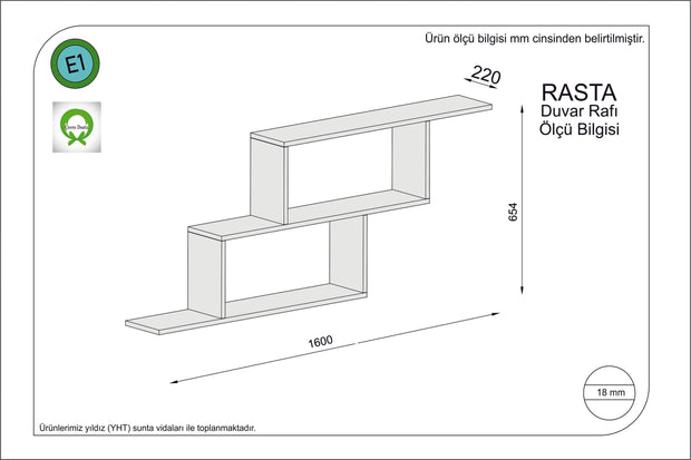 Scaffale da muro Rasta Rosso (1)