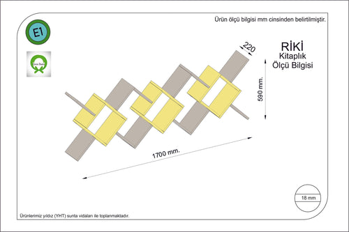 Scaffale da muro Riki Giallo (1)