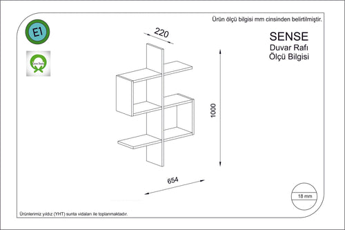 Scaffale da muro Sense Bianco (1)