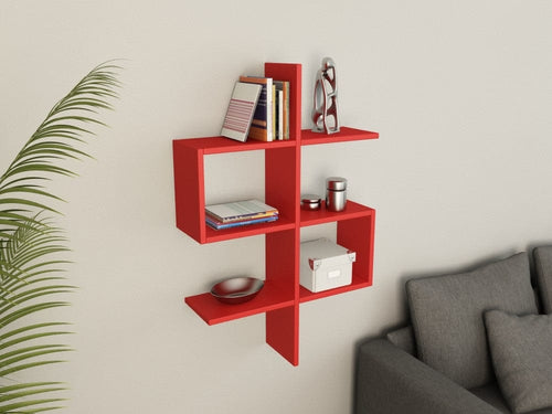 Scaffale da muro Sense Rosso