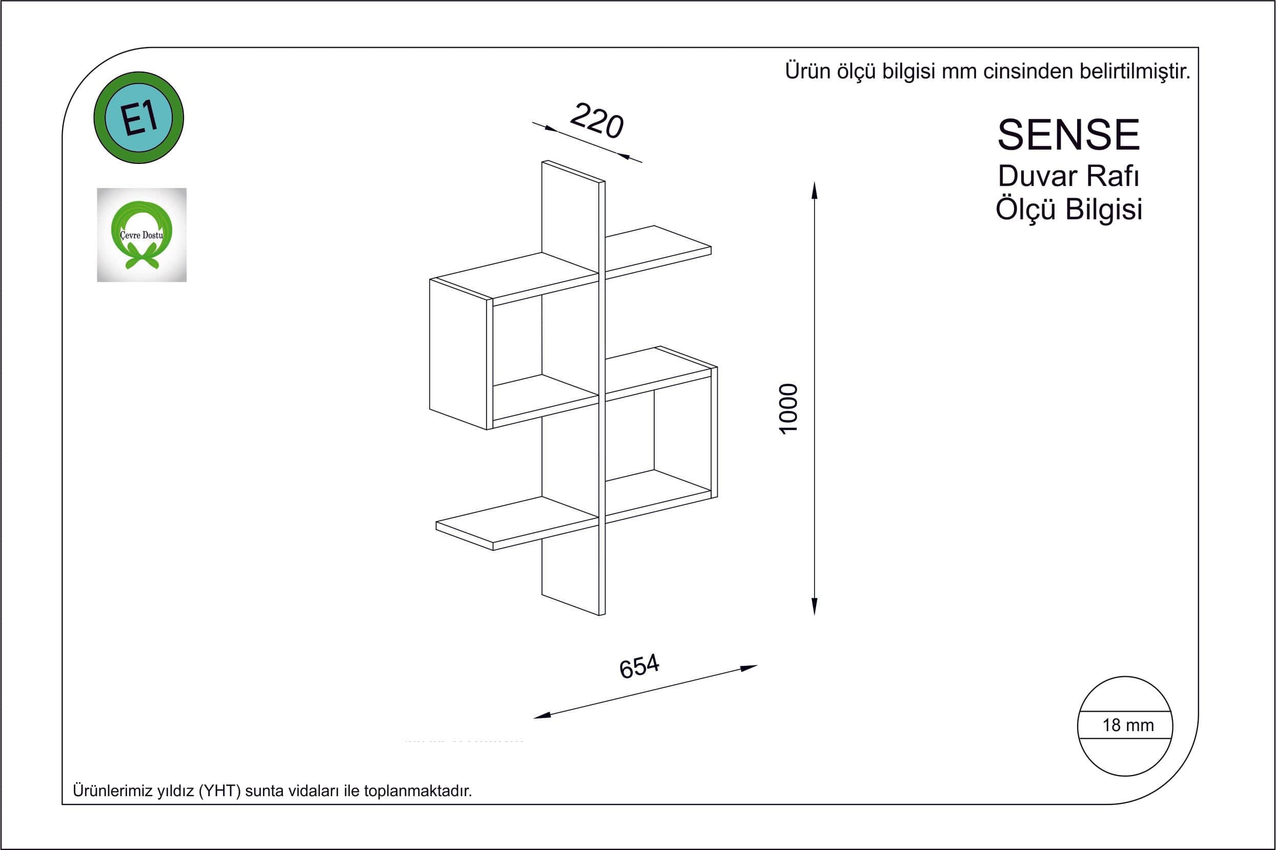 Scaffale da muro Sense Rosso (1)