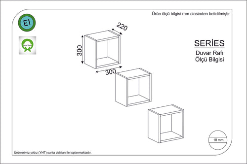 Scaffale da muro Series Marrone (1)