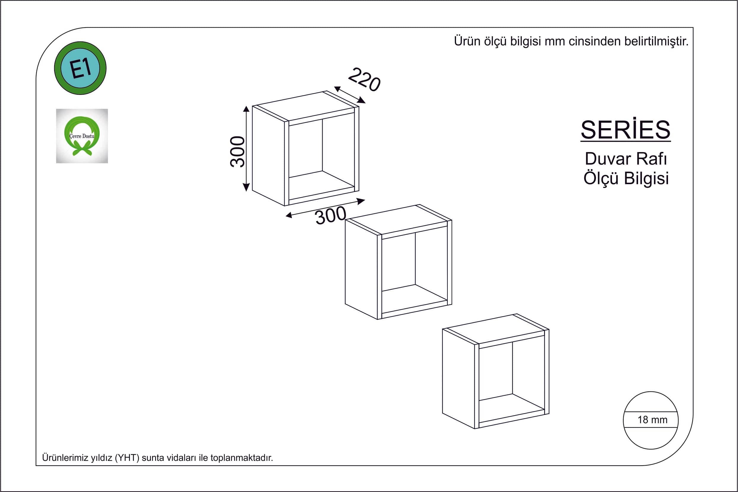 Scaffale da muro Series Marrone (1)