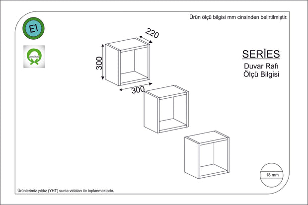 Scaffale da muro Series Marrone (1)