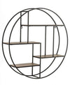 Bizzotto Scaffale da muro Shape Round Nero