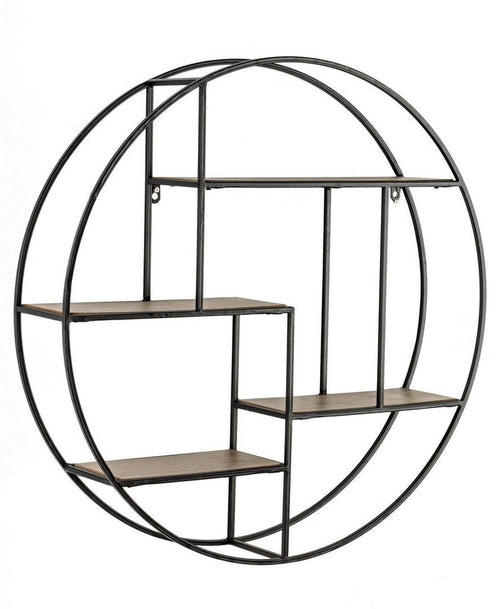 Bizzotto Scaffale da muro Shape Round Nero
