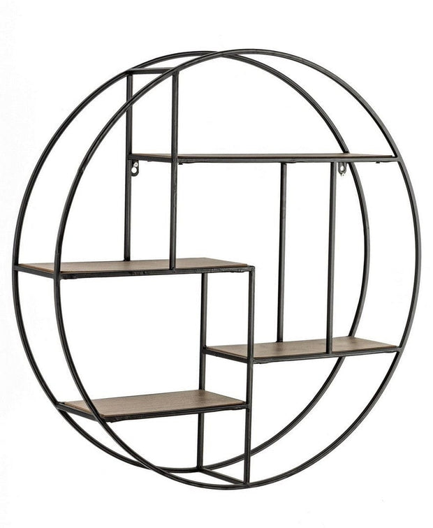 Bizzotto Scaffale da muro Shape Round Nero