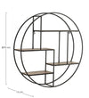 Bizzotto Scaffale da muro Shape Round Nero