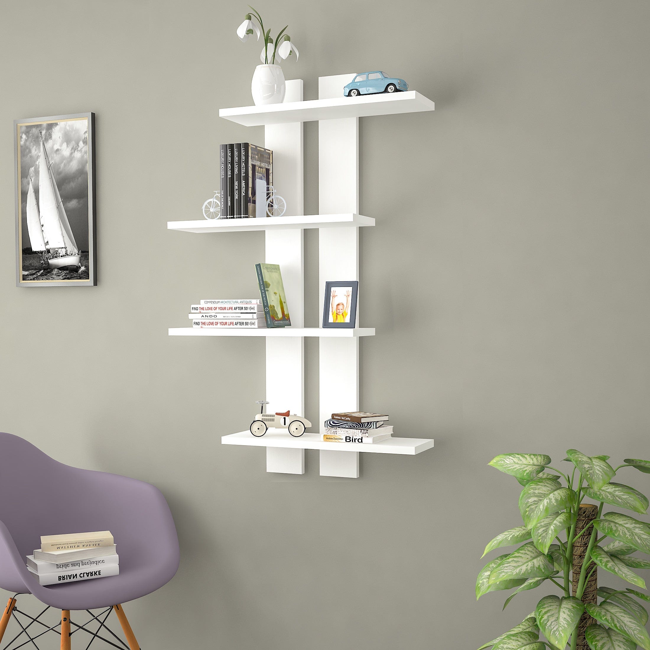 Scaffale da muro Slim Bianco