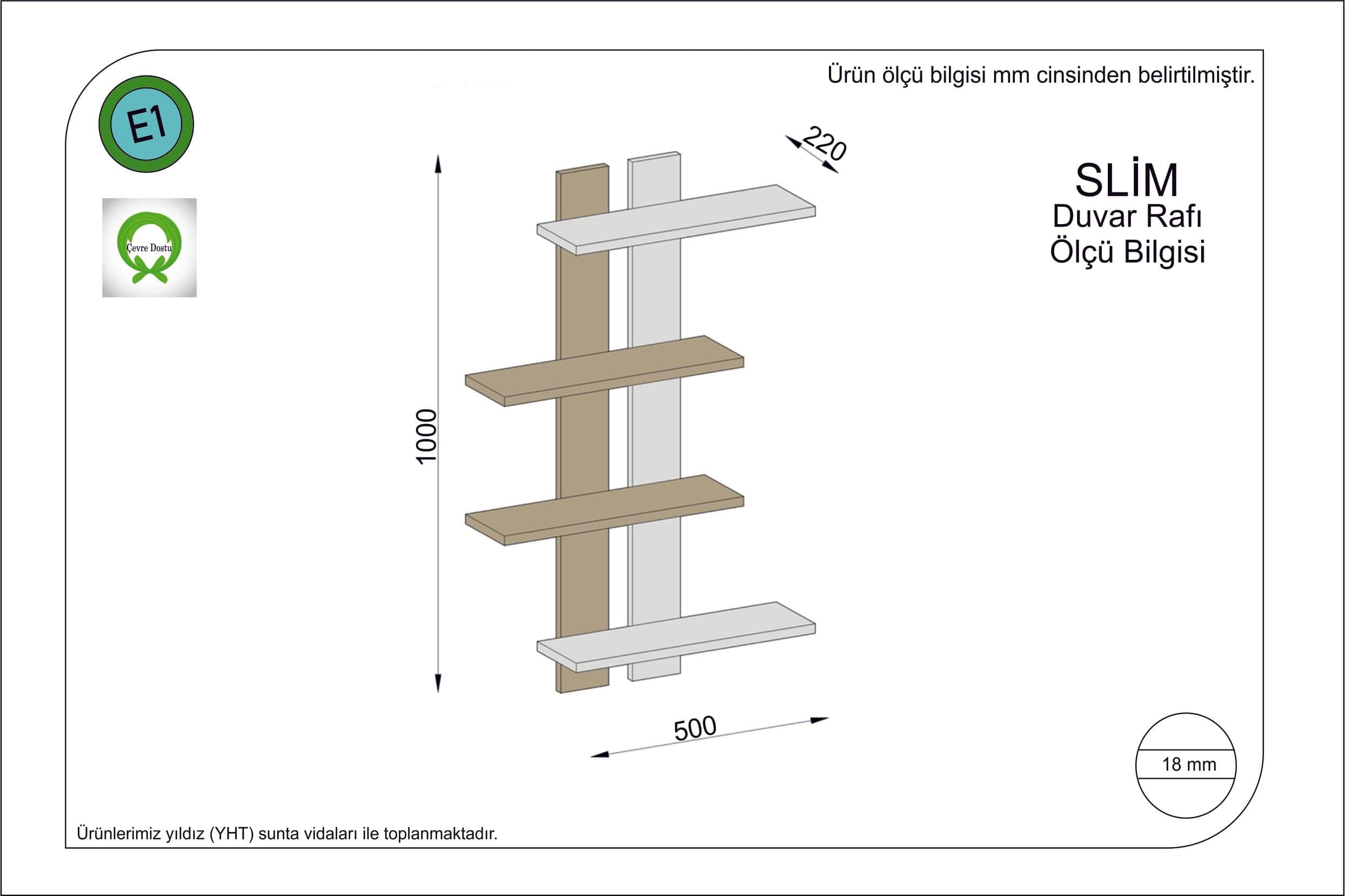 Scaffale da muro Slim Bianco e Nero (1)