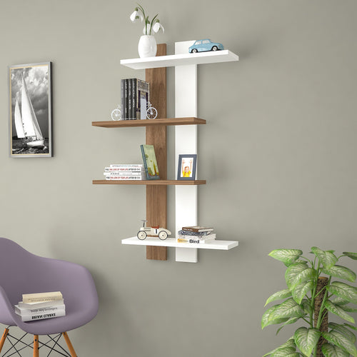 Scaffale da muro Slim Noce