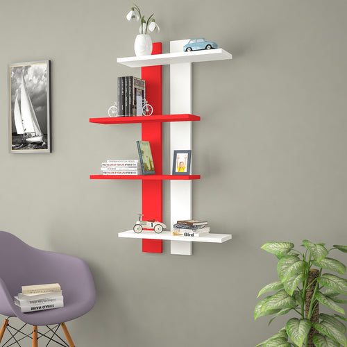 Scaffale da muro Slim Rosso