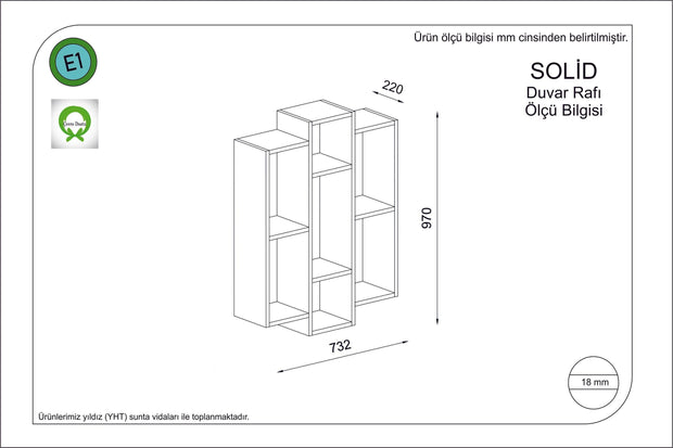 Scaffale da muro Solid Bianco (1)