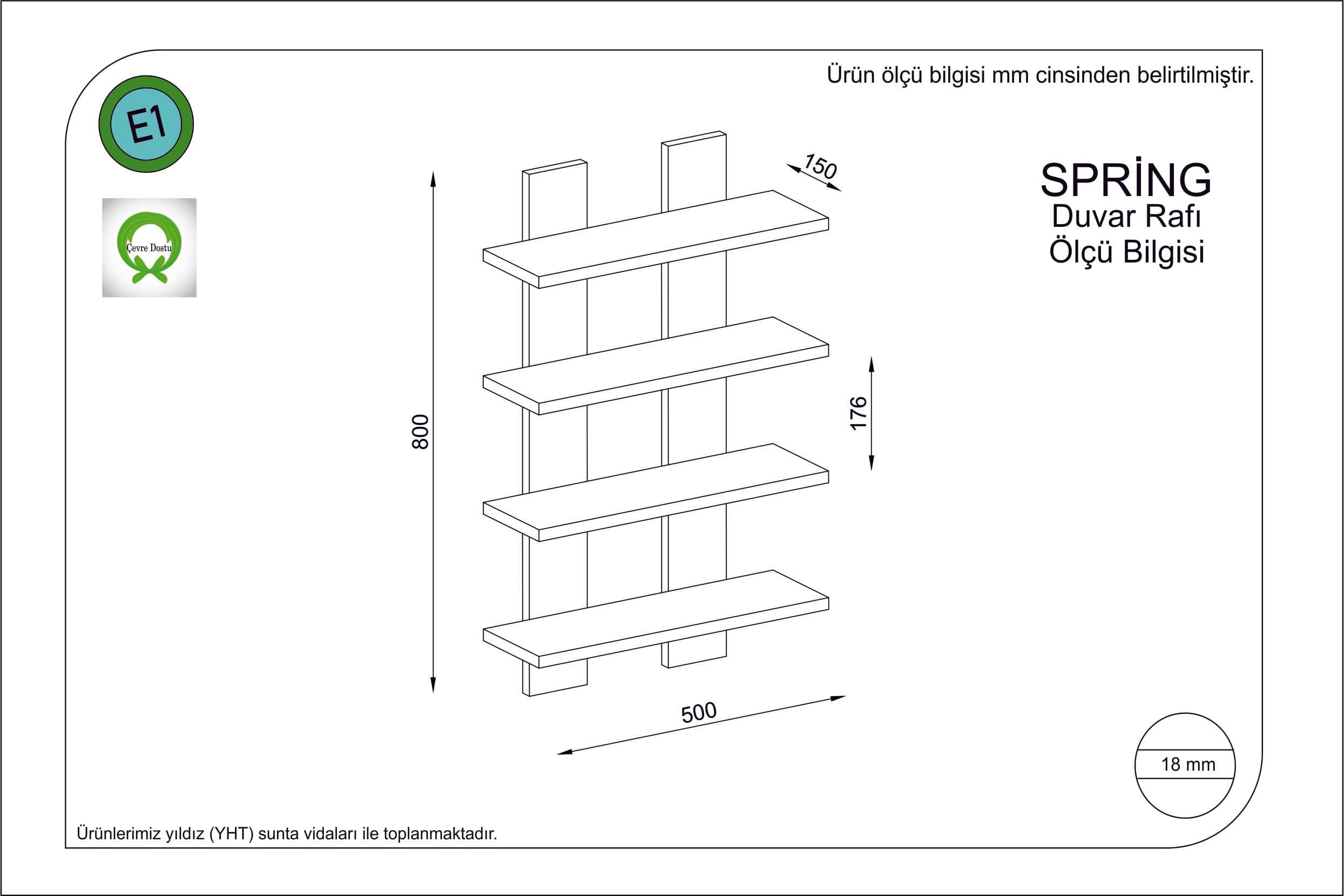 Scaffale da muro Spring Bianco (1)