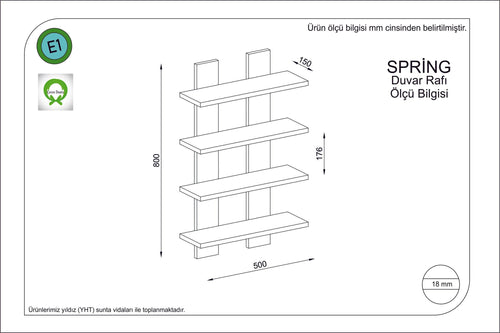 Scaffale da muro Spring Bianco (1)