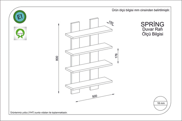 Scaffale da muro Spring Bianco (1)