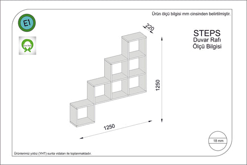 Scaffale da muro Steps Bianco (1)