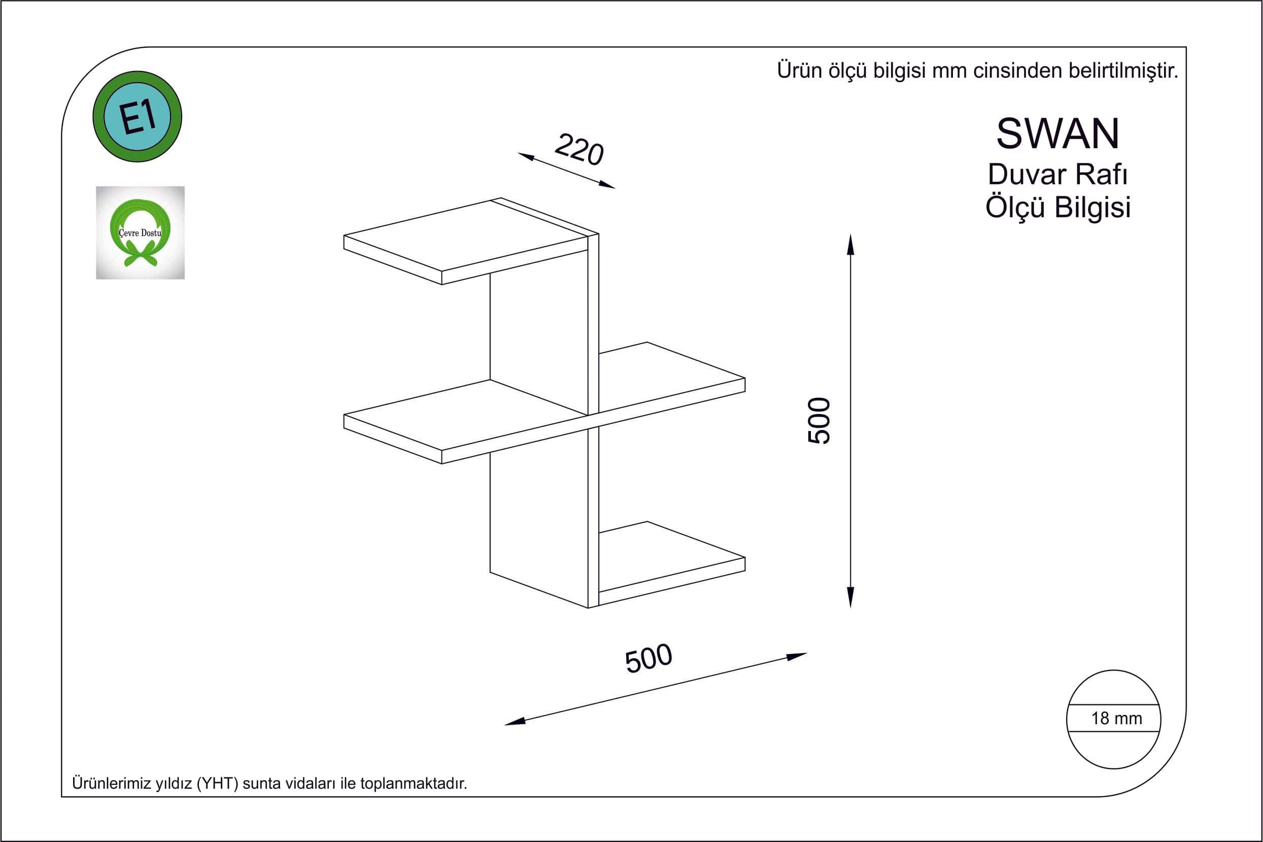 Scaffale da muro Swan Rosso (1)