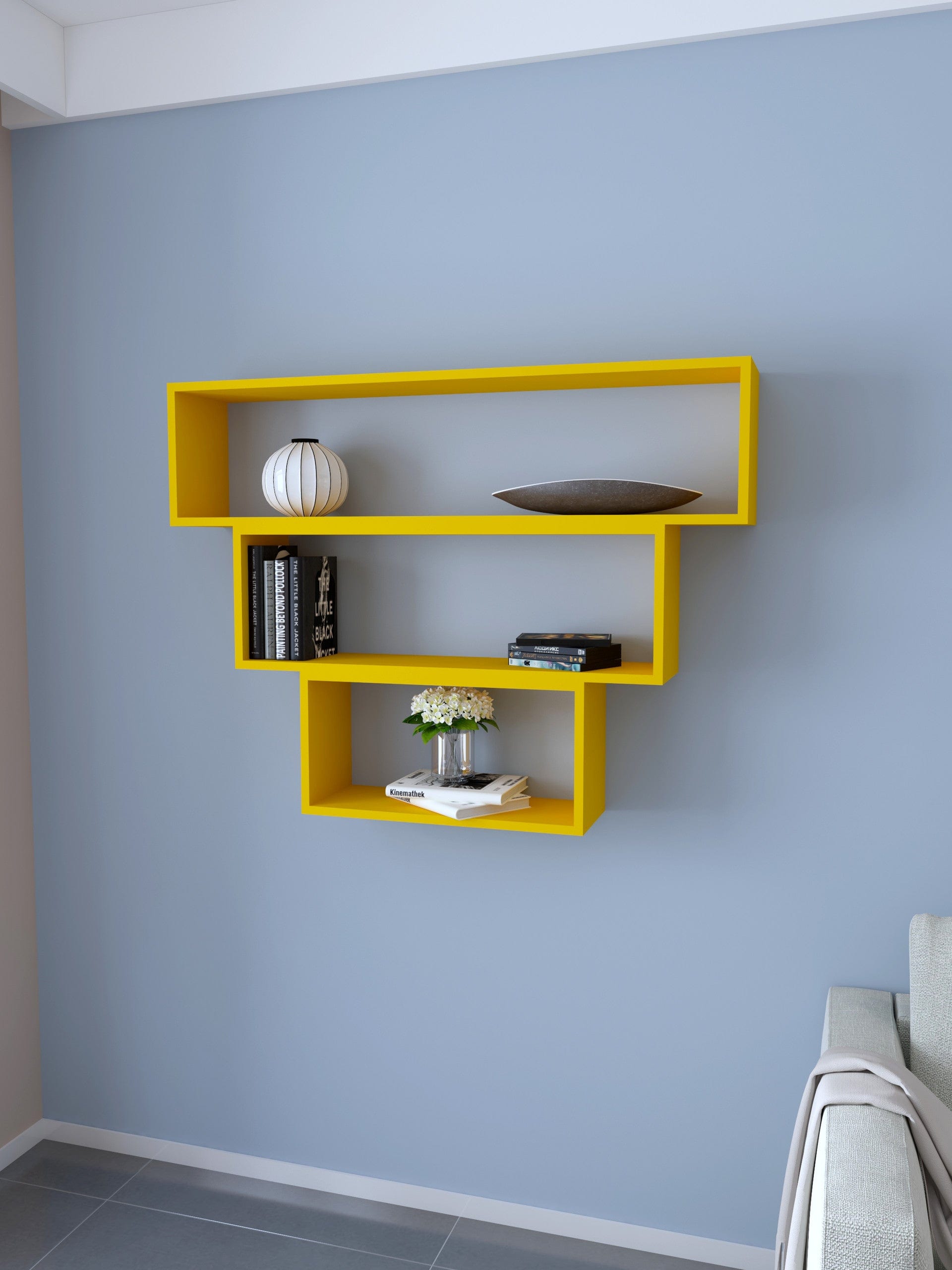 Scaffale da muro Trigon Giallo