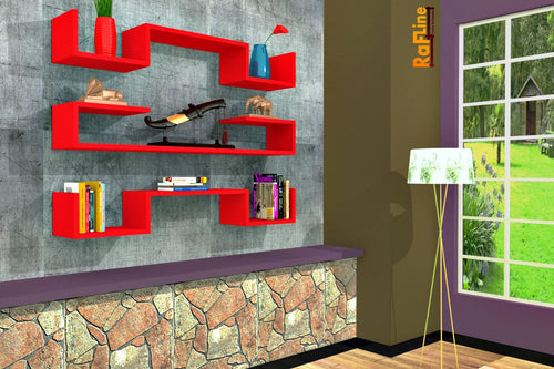 Scaffale da muro Violet Rosso