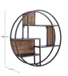 Bizzotto Scaffale da muro Walton Round Nero