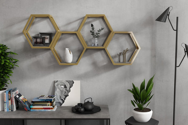 Scaffale da muro Willis Oro (8)