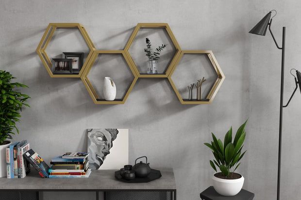 Scaffale da muro Willis Oro (10)