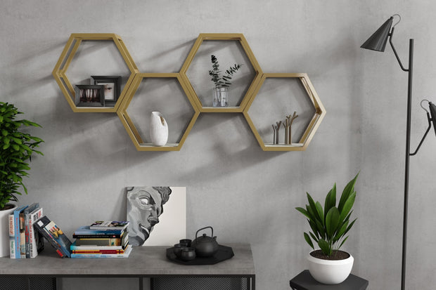 Scaffale da muro Willis Oro (11)